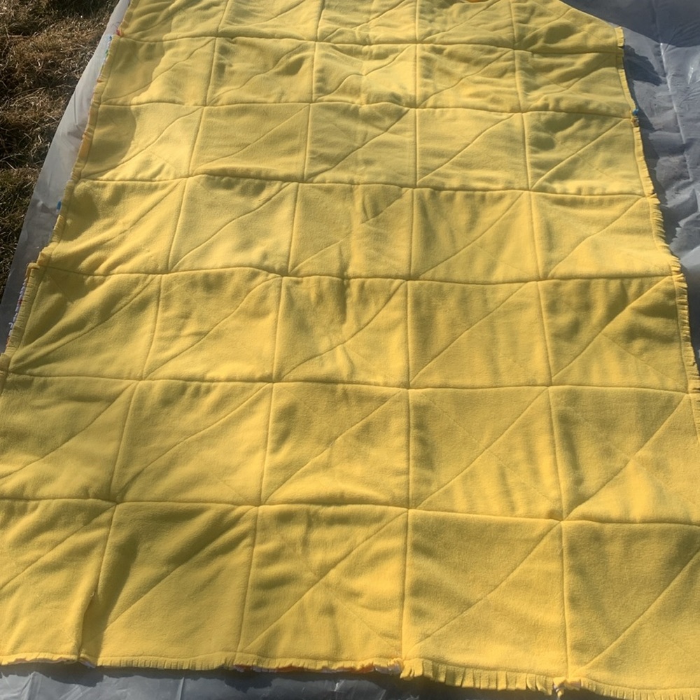 FINAL SALE $15 Hand Crafted Fleece Rag Quilt Dragons Toddler size Unisex Baby - Picture 7 of 8